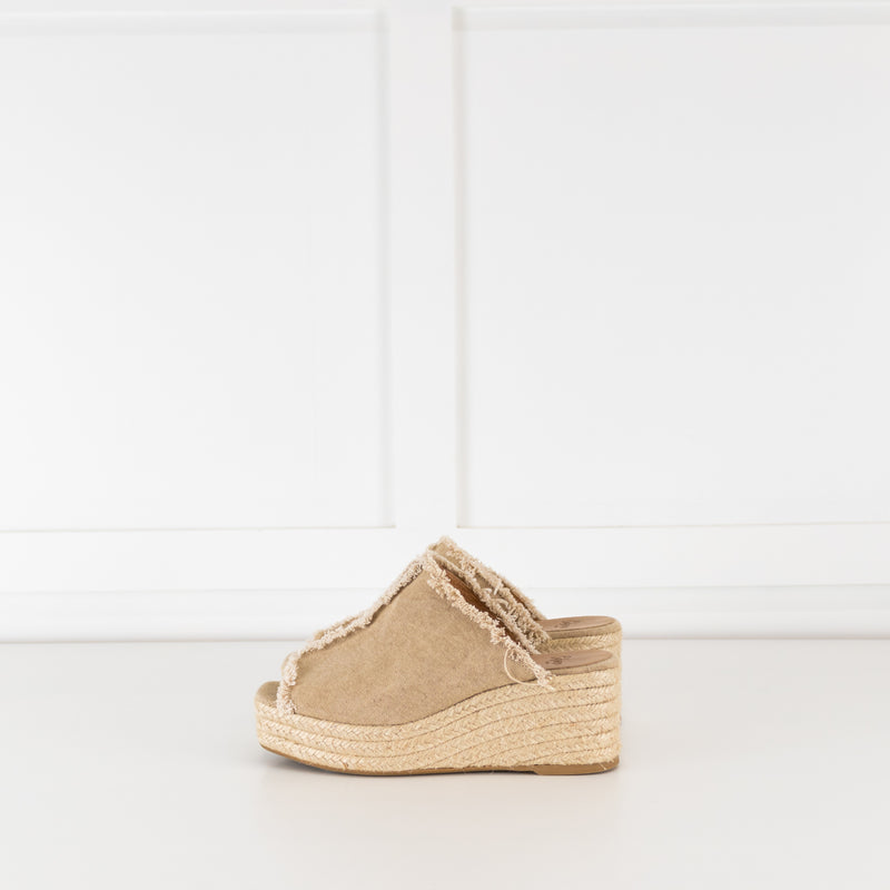 Castaner Beige Canvas Espadrille Mules