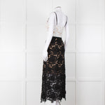 Catherine Deane Black White Lace Sleeveless Midi Dress