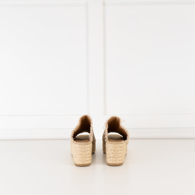 Castaner Beige Canvas Espadrille Mules