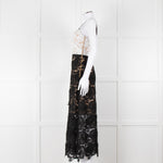 Catherine Deane Black White Lace Sleeveless Midi Dress