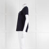 Weekend Max Mara Navy T-Shirt with Jeweled Bow Patch Pocket