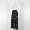 Catherine Deane Black White Lace Sleeveless Midi Dress
