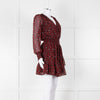 Michael By Michael Kors Black Red Elasticated Waist Mini Dress