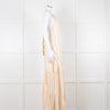 Sundress White and Beige Striped Dress with Sequin Detail