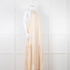 Sundress White and Beige Striped Dress with Sequin Detail
