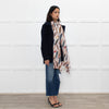 Unbranded Feather Print Cashmere Knitted Scarf