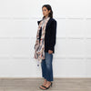 Unbranded Feather Print Cashmere Knitted Scarf