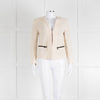 Sandro Cream Crochet Hook and Eye Jacket