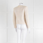 Sandro Cream Crochet Hook and Eye Jacket