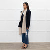 Cashmere & Cotton Oatmeal Knitted Large Scarf