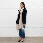 Cashmere & Cotton Oatmeal Knitted Large Scarf