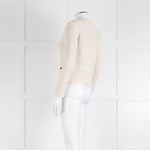Sandro Cream Crochet Hook and Eye Jacket