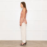 Zadig & Voltiare Pink And Purple Snake Print Sheer Blouse