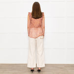Zadig & Voltiare Pink And Purple Snake Print Sheer Blouse