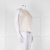Max Mara Beige Linen Silk Panel Sleeveless Top