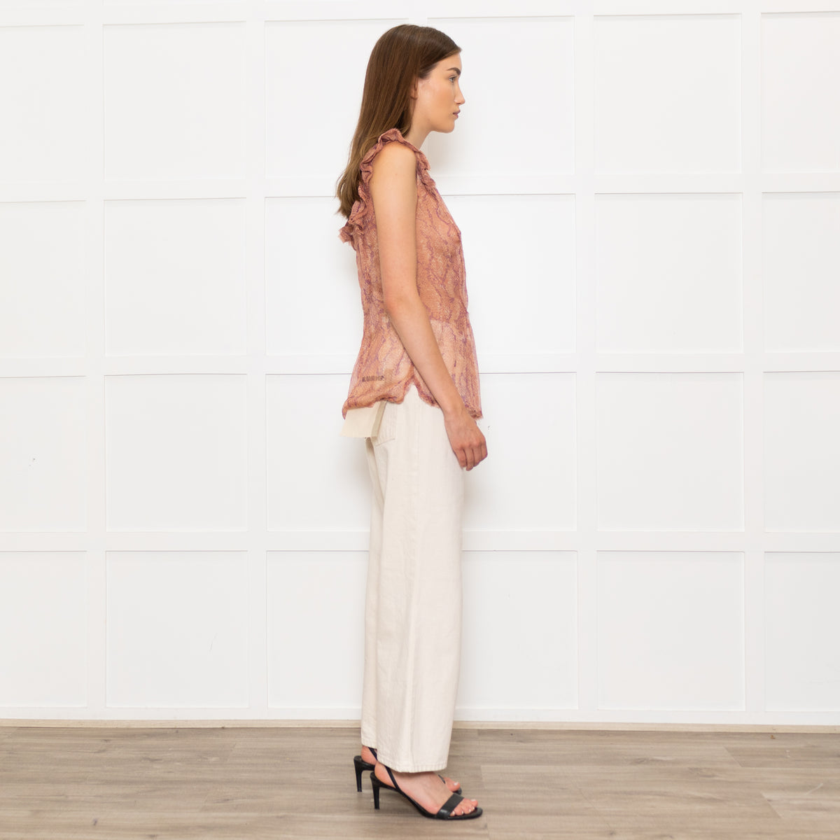 Zadig & Voltiare Pink And Purple Snake Print Sheer Blouse