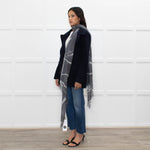Tonet Grey Fine Patterned Scarf