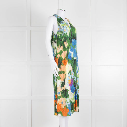 Stine Goya Yellow and Green Floral Sleeveless Dress