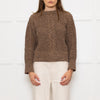 Beatriz Furest Brown Cable Wool Blend Sweater
