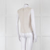 Max Mara Beige Linen Silk Panel Sleeveless Top