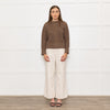 Beatriz Furest Brown Cable Wool Blend Sweater