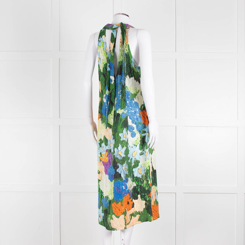 Stine Goya Yellow and Green Floral Sleeveless Dress