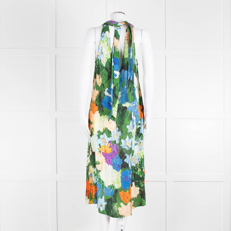 Stine Goya Yellow and Green Floral Sleeveless Dress