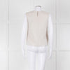 Max Mara Beige Linen Silk Panel Sleeveless Top