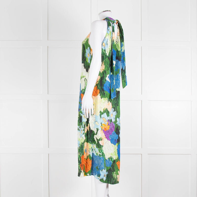 Stine Goya Yellow and Green Floral Sleeveless Dress