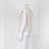 Max Mara Beige Linen Silk Panel Sleeveless Top