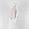 Max Mara Beige Linen Silk Panel Sleeveless Top