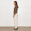 Beatriz Furest Brown Cable Wool Blend Sweater