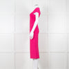 Herve Leger Pink Bandage Dress With Capped Sleeves