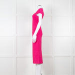 Herve Leger Pink Bandage Dress With Capped Sleeves