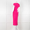 Herve Leger Pink Bandage Dress With Capped Sleeves