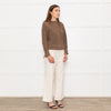 Beatriz Furest Brown Cable Wool Blend Sweater