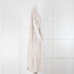 Commonry Beige Linen Short Sleeve Maxi Dress