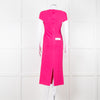 Herve Leger Pink Bandage Dress With Capped Sleeves