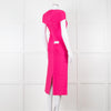 Herve Leger Pink Bandage Dress With Capped Sleeves