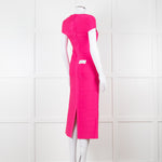 Herve Leger Pink Bandage Dress With Capped Sleeves