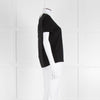 Sandro Black T-Shirt with Cream Lace Collar