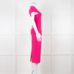 Herve Leger Pink Bandage Dress With Capped Sleeves
