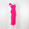 Herve Leger Pink Bandage Dress With Capped Sleeves