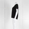 Sandro Black T-Shirt with Cream Lace Collar