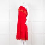 Melissa Odabash Red One Shoulder Maxi Dress