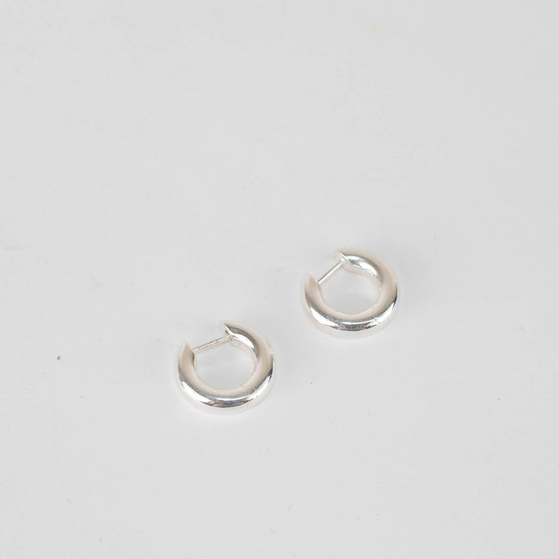 All Blues Almost Polished Sterling Silver Hoop Earrings