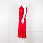 Melissa Odabash Red One Shoulder Maxi Dress