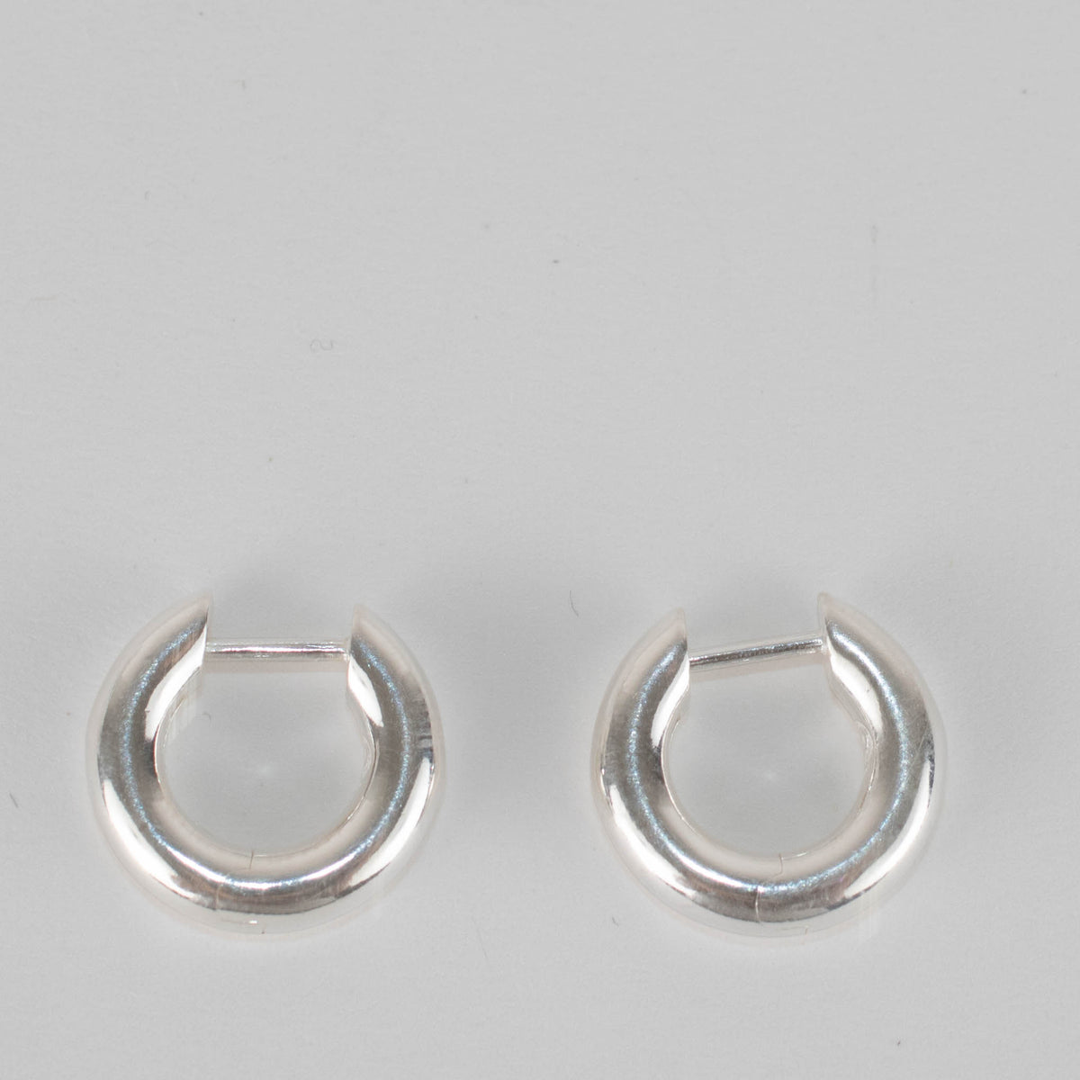 All Blues Almost Polished Sterling Silver Hoop Earrings