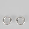 All Blues Almost Polished Sterling Silver Hoop Earrings
