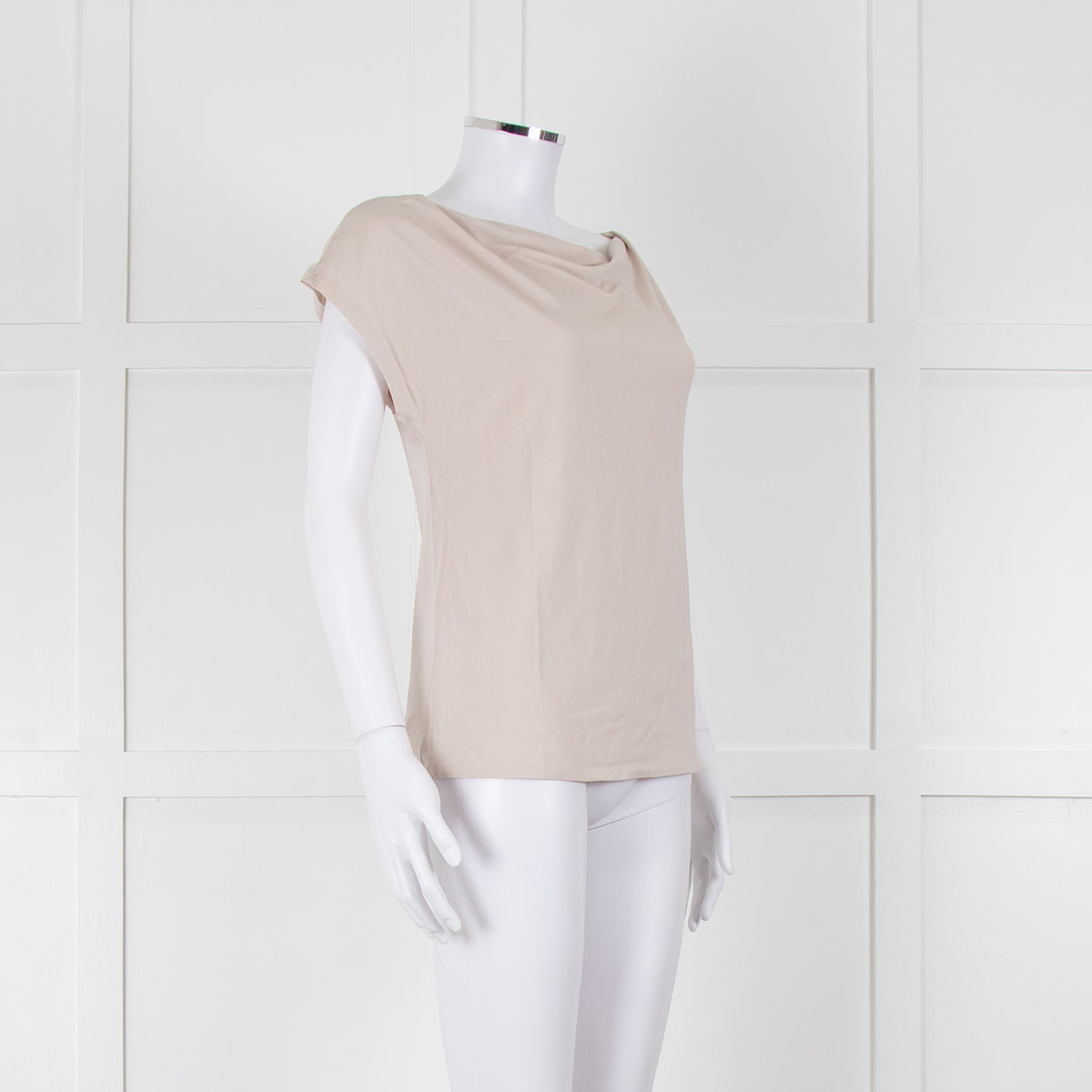 Weekend Max Mara Beige Boat Neck Sleeveless T Shirt